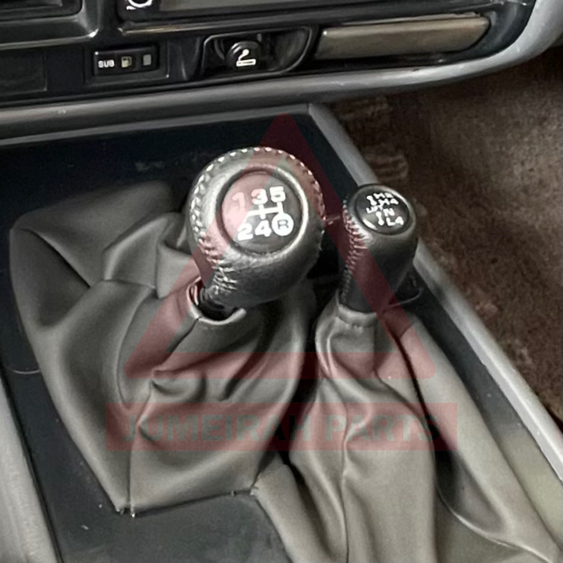 70/80/100 Series Aftermarket Manual Transmission and Transfer Case Leather Shift Knob Set