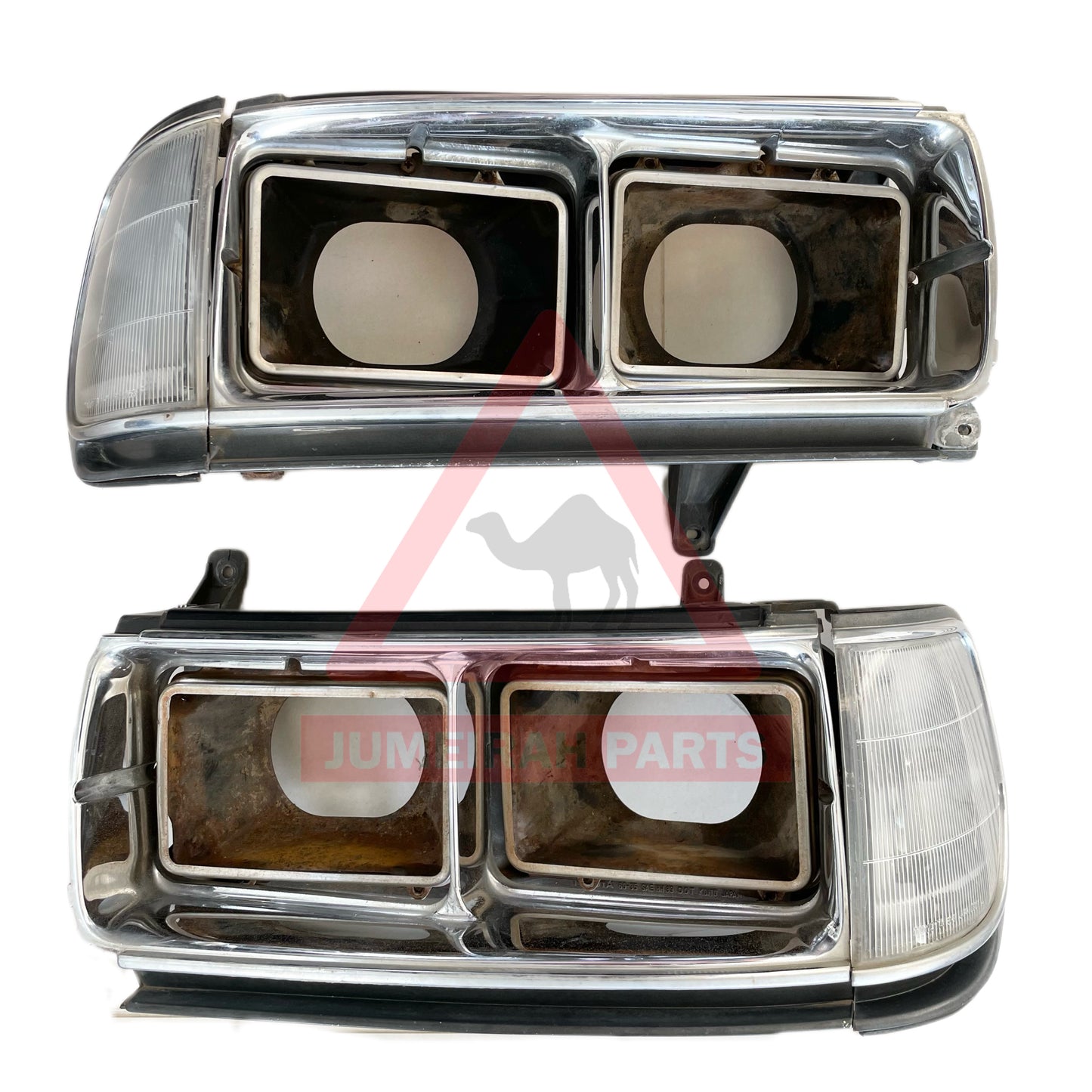 80 Series Chrome Quad Headlight Set