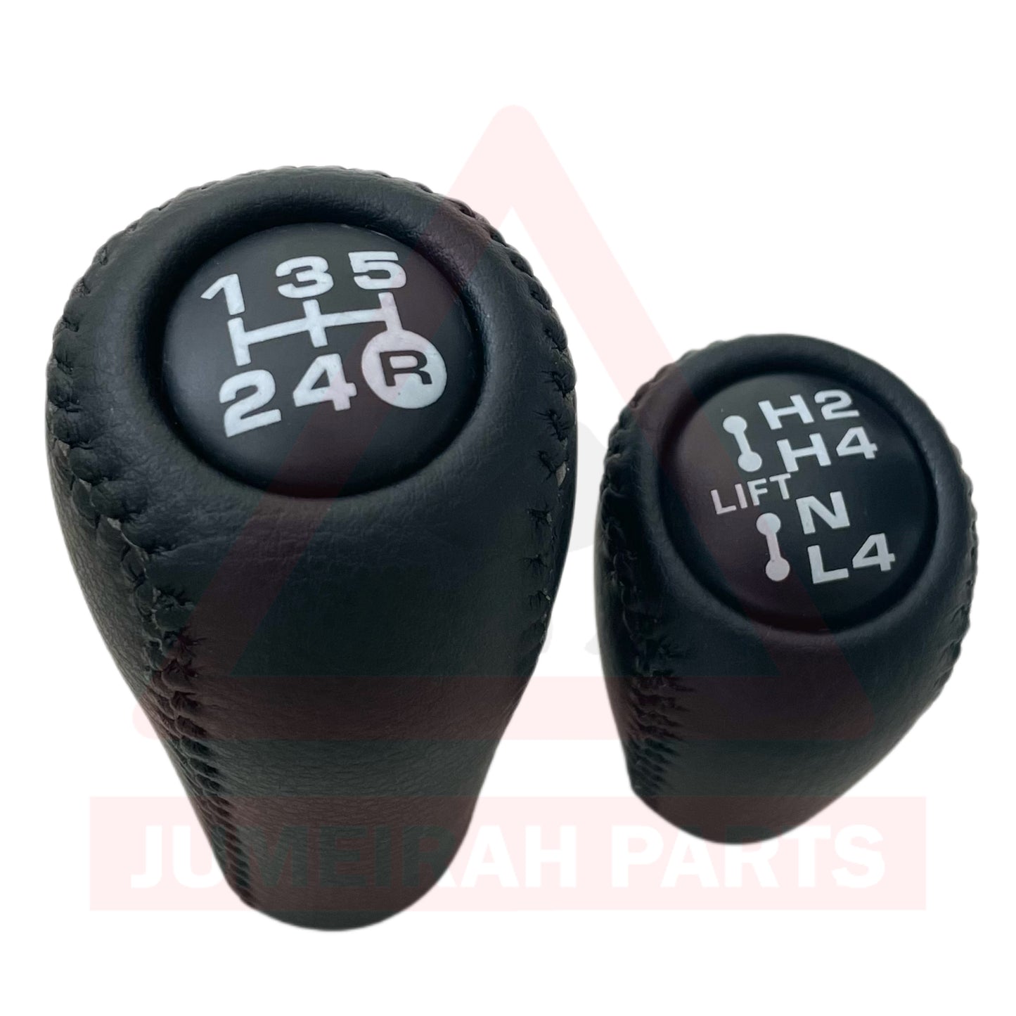 70/80/100 Series Aftermarket Manual Transmission and Transfer Case Leather Shift Knob Set
