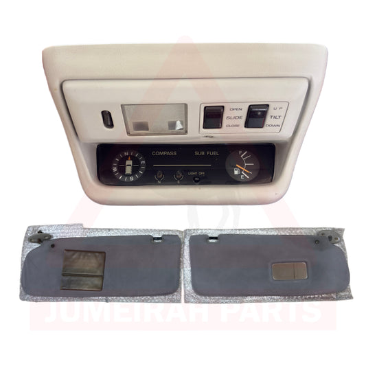 80 Series Subtank Overhead Console w/ Compass and LHD Sun Visor Set