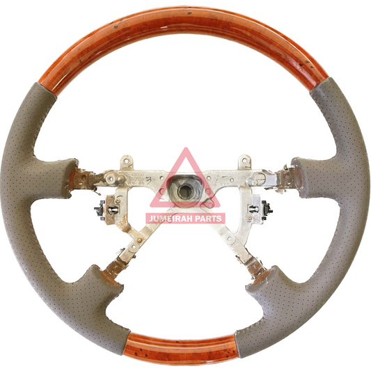 100 Series LX470 Beige Wood Trim Steering Wheel 1998-2002 (Custom)